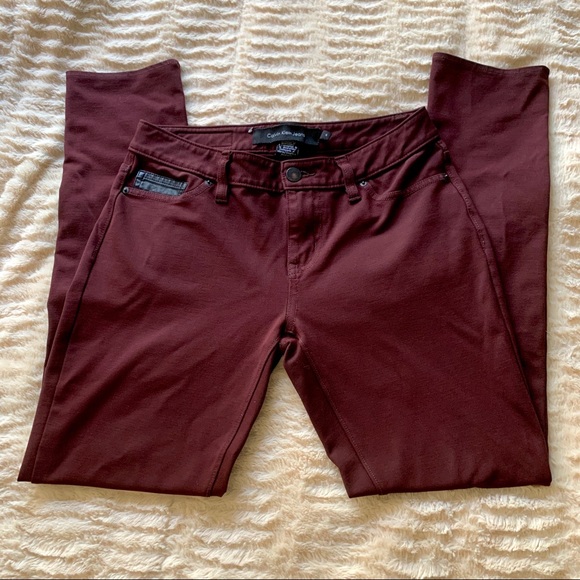 Calvin Klein Denim - Maroon Calvin Klein Skinny Jeggings